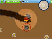Independent Miner: Expanded Edition game screen showing a character digging in a subterranean tunnel with various colored gems and dirt blocks visible