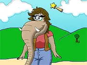 Screenshot of Monster Magic, a free online cartoon game showing animated monsters and magic spells with a user's mouse pointer ready to click
