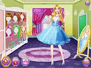 Little Princess Christmas Ball dress up game; styling a princess in a glittery gown and jewelry free online