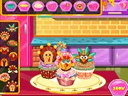 Play Thanksgiving Turkey Cupcakes free online, a decoration game where you choose cute toppings and frostings to create holiday-themed turkey treats.