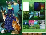 Niya Forest Queen beautiful dress up game with mystical character customization, tattoos, and animal companions