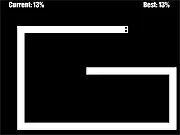 Screenshot of the Infinite Snake game, showing a long snake moving quickly to eat a food pellet, a popular free online game