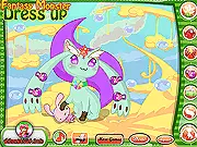 Play Fantasy Monster Dress Up game free online, styling a magical kitty cat monster with wings, gowns, and fantasy accessories