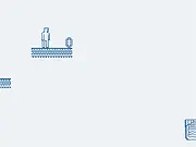 Hop: Friend Resurrection free online game screenshot showing a character jumping across small, colorful floating platforms.