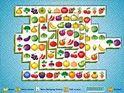 Mahjong Fruits And Vegetables free online puzzle game with colorful produce-themed tiles
