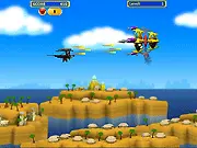 TimeFighter classic arcade shooter game online, pilot fighting aliens by air land and water, free online action game