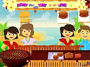 Hawaii Burgers free online cooking game, serve meals quickly, time management competition, play free on PlayArcadeHub