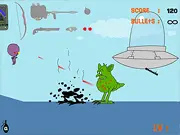 Run Man Alien Escape free shooter game online, alien running and shooting freaky creatures, endless runner action