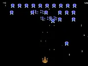 Goolaxians free online classic space shooter game, flying through asteroid field, arcade retro action game