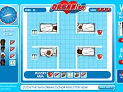 ORGANise game screen showing hospital beds, color-coded patients, and matching organs in a frantic online surgery simulation game