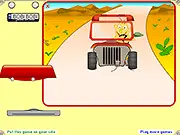 BobiBobi Car Building game screenshot, cartoon character assembling a vehicle, free online car puzzle game
