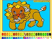 Play Lion Painting free online coloring game. A fun and easy game for kids to paint a picture of a lion.