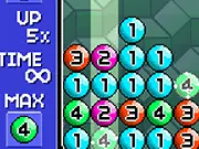 Screenshot of Numbered Bubbles free online puzzle game with numbers