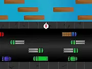 Chicken Crossy Road free online game, chicken dodging cars, chicken crossing a river on logs, retro arcade game