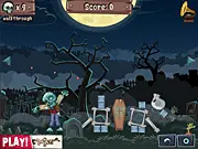 Screenshot of Skulls'n Bones, a free online game showing a dark, mystic setting with a collection of bones for a Dracula ritual.