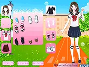 Play School Uniform Beauty free online dress up game. Choose outfits and accessories for the lady in a school uniform theme.