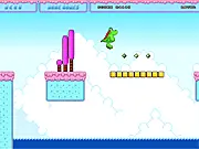 Play CandynO free online arcade platformer game with a cute dinosaur