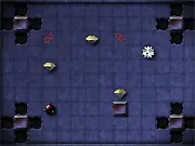 Minescape free online puzzle game, click and drag mines to explode on objects on PlayArcadeHub