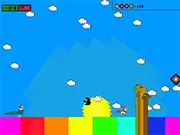 Run the Rainbow! free online psychedelic runner game screenshot with vibrant colors