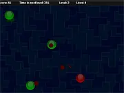 Play Bubble Fighter 2 free online arcade shooter, controlling a ship to shoot and dodge aggressive, fire-spitting enemy bubbles