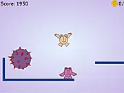Screenshot of Mazeman 2 online game showing the hero character navigating a complex maze while avoiding skull-themed enemies.
