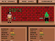 Endless Dungeon game screenshot showing a fantasy hero character fighting skeletons and monsters inside a dark stone labyrinth.