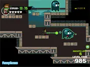 The Kid Spectre game screenshot, free online platform game, Ghostbuster Kid wiping out ghosts