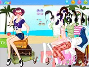 Cool Water Holiday Dressup free online fashion game featuring beach clothes and swimwear