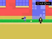 Demon Hunter Flash free online retro action RPG game, pixel art character fighting demons