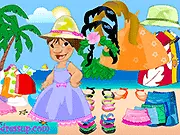 Hawaiian Beach Dressup free online game, girl styling tropical outfit, play free dressup game