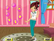 Hera Party Dress Up free online game screenshot, model in party dress, high-scoring fashion challenge game