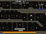 Castle of Pixel Skulls free online action platformer game. A difficult retro-style game with challenging levels and pixel art.