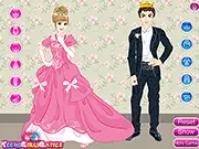 The Prince and Princess in the Fairy Tales game screenshot, royal couple dress up for an elegant ball, free online fairy tale game