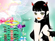 Angel and Demon Style free online dress up game, girl wearing a half-angel half-demon outfit