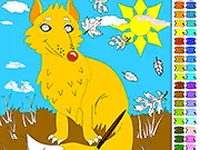 Coloring Fox online game free illustration, Terry the fox coloring page, play relaxing free coloring games