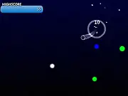 Dextrous online game screen, collecting white circles and avoiding colored enemies, free reflex test game, PlayArcadeHub