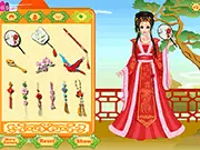 Asian Beauty Queen game, play free online kimono dress up game, traditional Japanese fashion styling, PlayArcadeHub