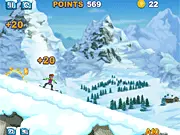 Play Lavin Stunts free online snowboarding game, racing down a mountain while performing tricks and escaping a dangerous avalanche.