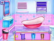 Bathroom Cleanup and Design free online simulation game for interior design and house cleaning