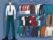 The iconic cartoon character Mickey Mouse wearing a stylish, custom outfit in the Mickey Dress Up Free online game