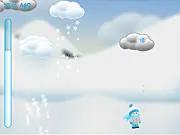 Snow Day free online casual game, tossing ice cubes into clouds, make it snow game on PlayArcadeHub, keep school closed game