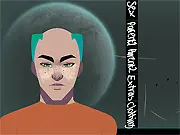 Screenshot of the Gethvesis Creator game interface showing a bizarre, colorful fantasy creature being customized with different body parts and textures
