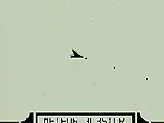 Free online retro arcade shooter game Meteor Blastor - a spaceship firing at blocky meteors