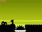 Number Ninjas free online platformer game screenshot showing a ninja character jumping over obstacles and collecting number blocks
