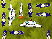 Smokaz Challenge game screen showing a block puzzle where the player must slide 'da dooby' block to 'da smoka' goal while moving other 'coppaz' blocks out of the way