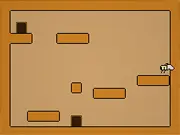 A screenshot of the free online platform game Loss, showing a solitary character sprite standing on a dark platform against a stark background.