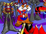 Reala Doll Creator game screen showing the Nightmaren character Reala being customized with different outfits, a mask, and dramatic colors.