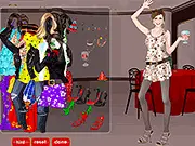 New Year Party Dressup free online game screenshot, New Year's Eve fashion and accessories, glamorous lady outfit