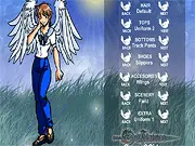 Escaflowne Dressup: Hitomi free anime styling game screenshot featuring the main character
