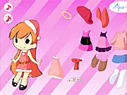Free online Dress Up Blossom game image, styling a cute character with fashionable dresses and accessories